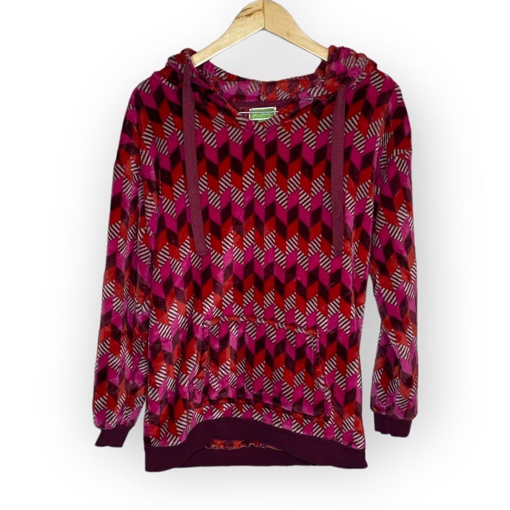 Vera Bradley Fleece printed  hooded top Medium